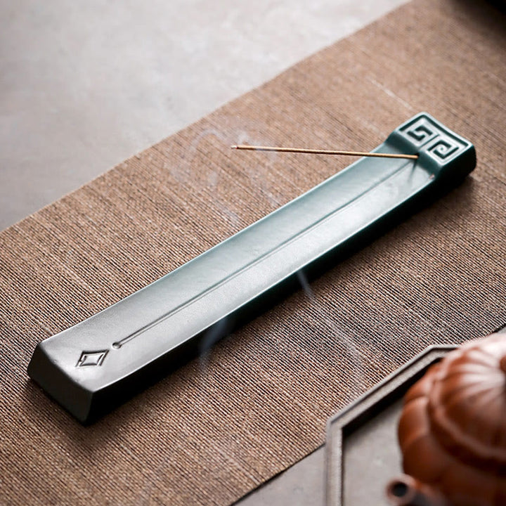 Quemador de incienso de cerámica con forma de conejo, luna y Buddha Stones, PiXiu, para curación de montañas