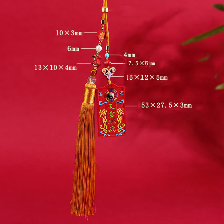 Buddha Stones con cinabrio natural Bagua Yin Yang Fu Carácter Bendición Decoración colgante para coche