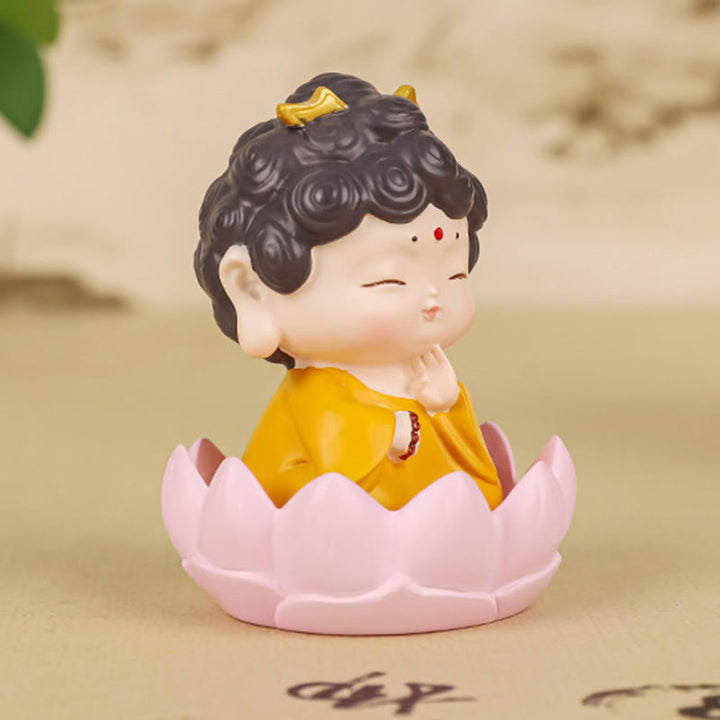 Estatua de resina de Buddha Stones Amitabha con loto para meditación y piedras de Buda, decoración del hogar con compasión