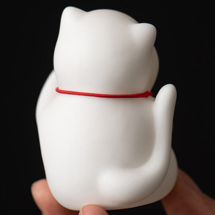 Quemador de incienso de cerámica curativo con estera de bambú y campana de gato con Buddha Stones para decoración de escritorio - image 10