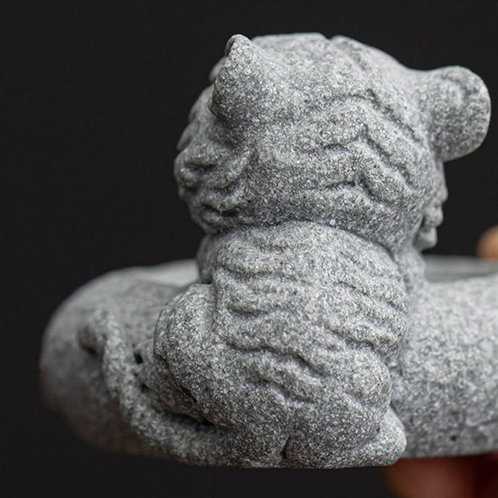 Quemador de incienso curativo con Buddha Stones y zodíaco chino para decoración de escritorio