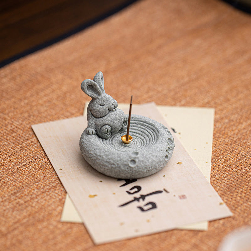 Quemador de incienso curativo con Buddha Stones y zodíaco chino para decoración de escritorio