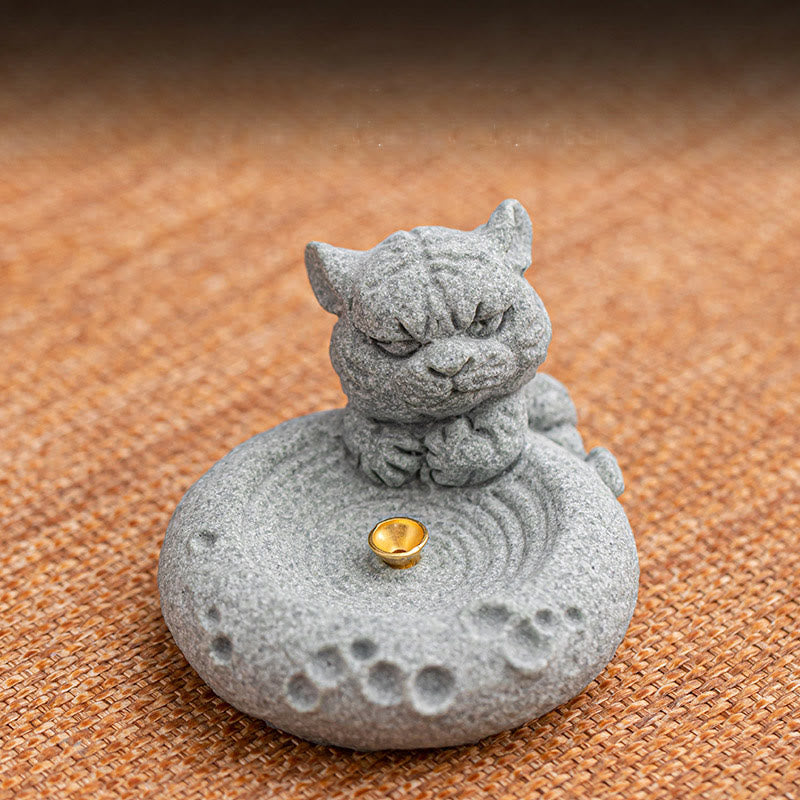 Quemador de incienso curativo con Buddha Stones y zodíaco chino para decoración de escritorio