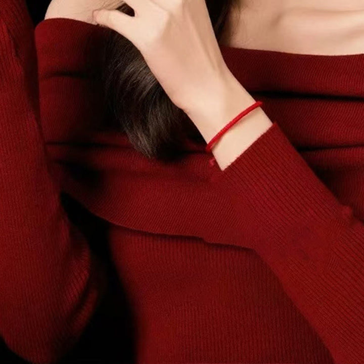 Pulsera de plata de ley 925 con cinco formas de conexión con el dios de la riqueza y Buddha Stones con hilo rojo