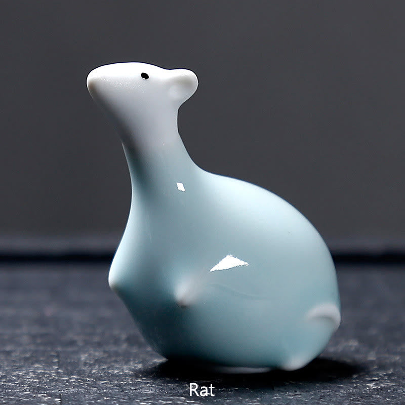 Buddha Stones con diseño del zodíaco chino, cerámica, té, mascota, decoración del hogar