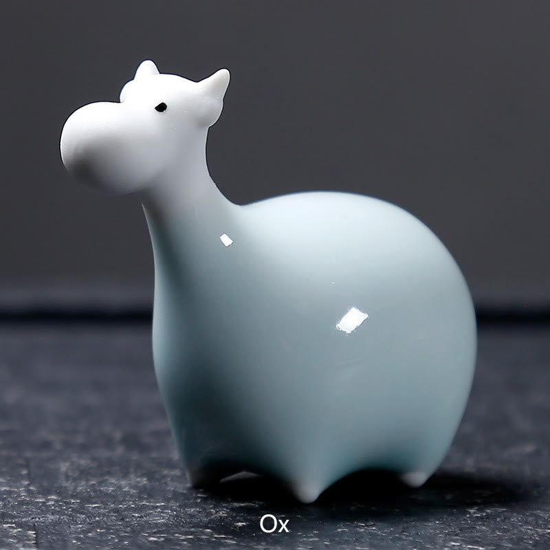 Buddha Stones con diseño del zodíaco chino, cerámica, té, mascota, decoración del hogar