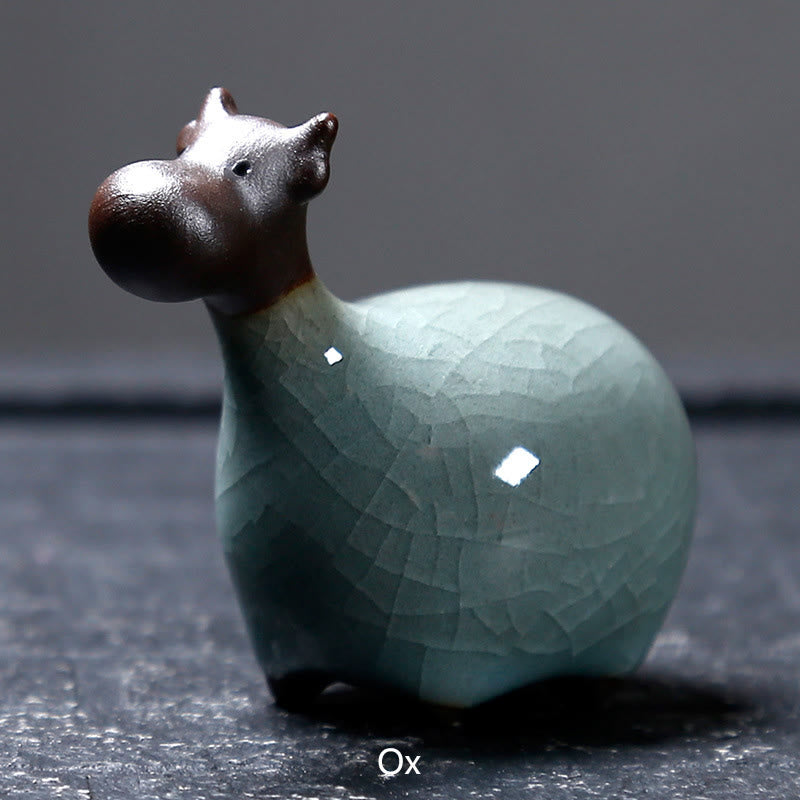 Buddha Stones con diseño del zodíaco chino, cerámica, té, mascota, decoración del hogar