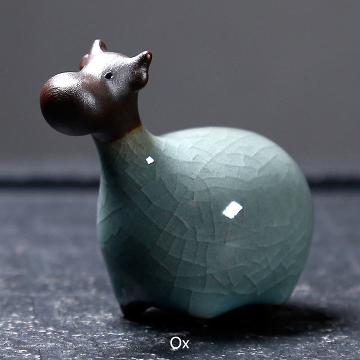 Buddha Stones con diseño del zodíaco chino, cerámica, té, mascota, decoración del hogar