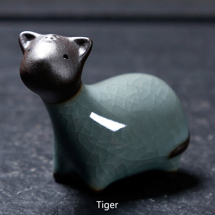 Buddha Stones con diseño del zodíaco chino, cerámica, té, mascota, decoración del hogar