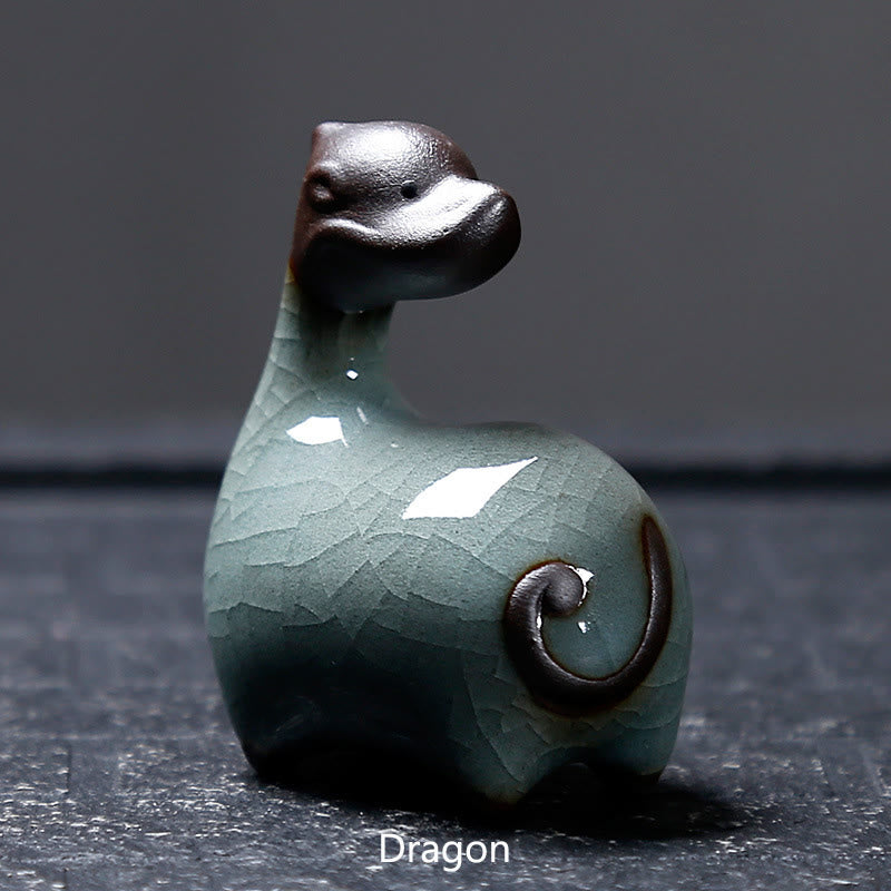 Buddha Stones con diseño del zodíaco chino, cerámica, té, mascota, decoración del hogar