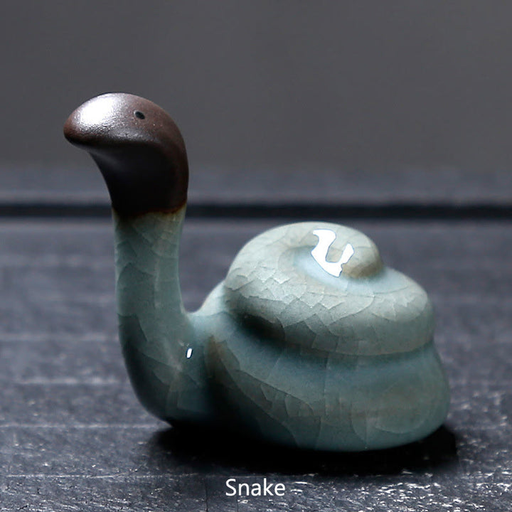 Buddha Stones con diseño del zodíaco chino, cerámica, té, mascota, decoración del hogar