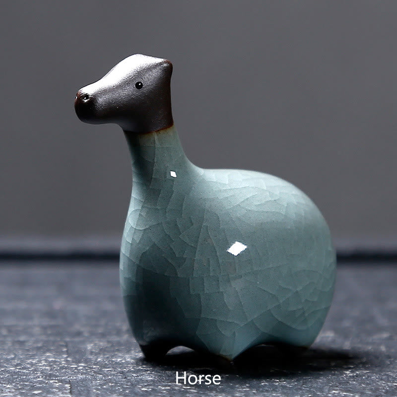 Buddha Stones con diseño del zodíaco chino, cerámica, té, mascota, decoración del hogar