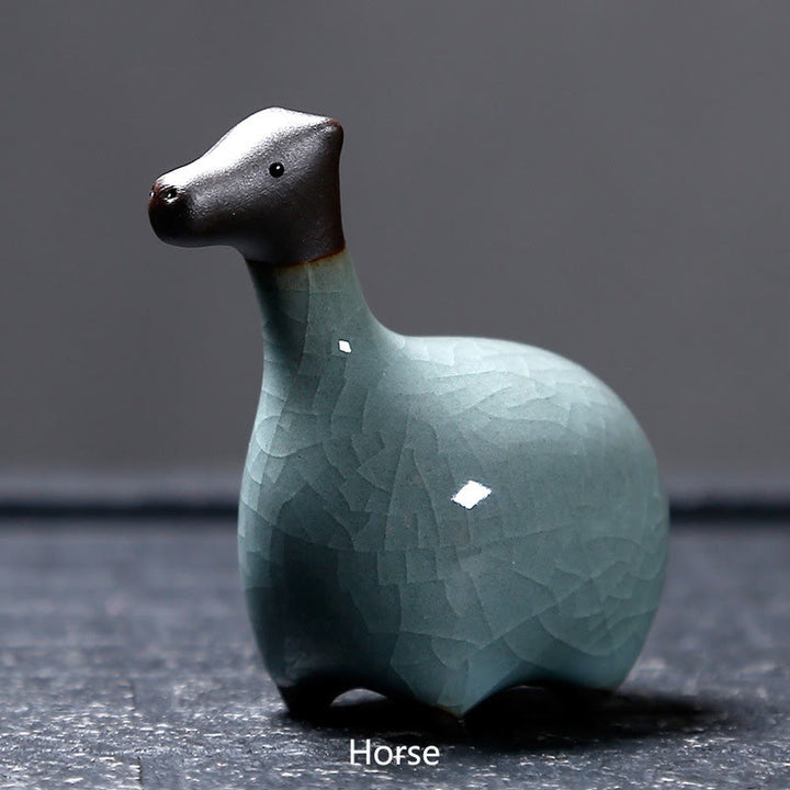 Buddha Stones con diseño del zodíaco chino, cerámica, té, mascota, decoración del hogar