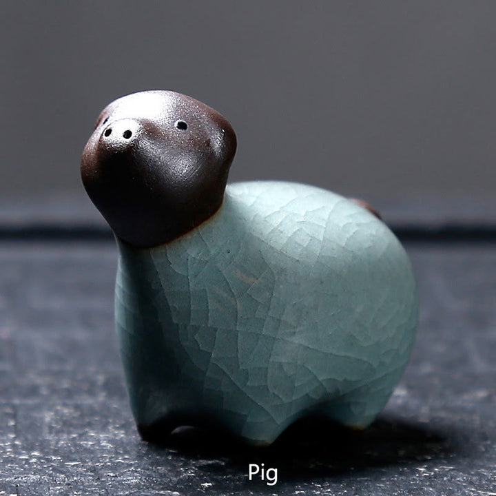 Buddha Stones con diseño del zodíaco chino, cerámica, té, mascota, decoración del hogar