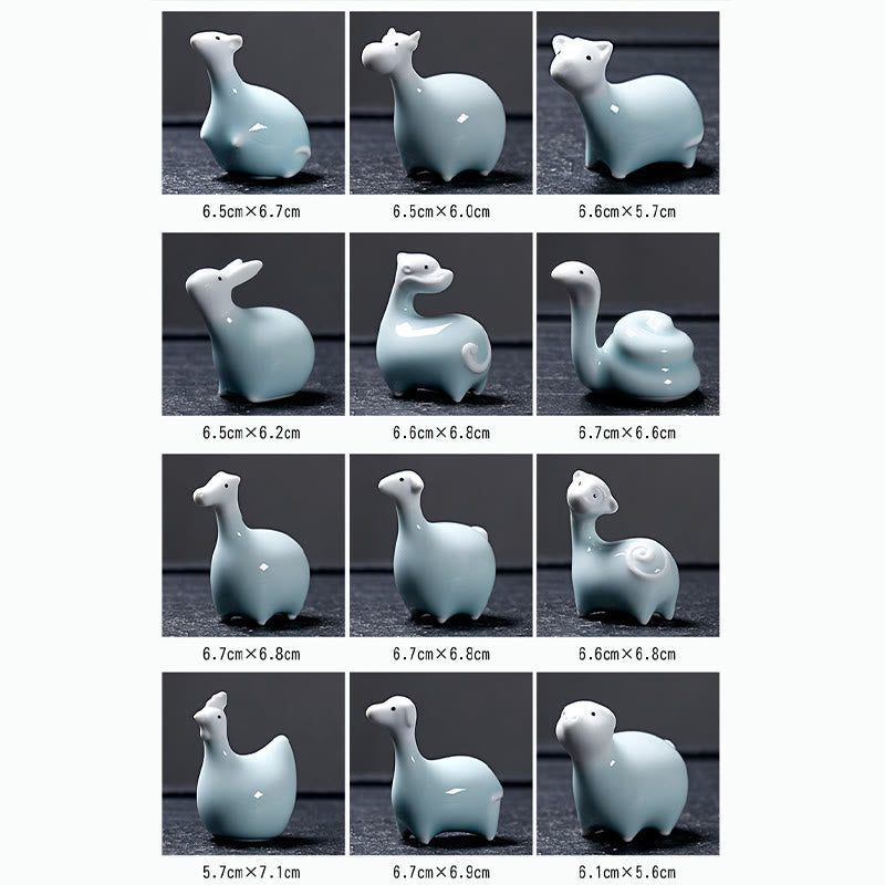 Buddha Stones con diseño del zodíaco chino, cerámica, té, mascota, decoración del hogar