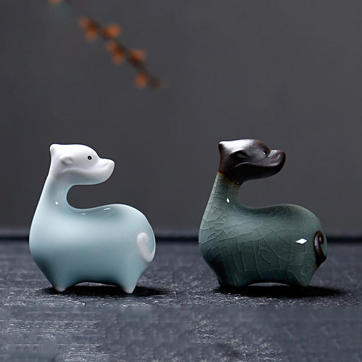 Buddha Stones con diseño del zodíaco chino, cerámica, té, mascota, decoración del hogar