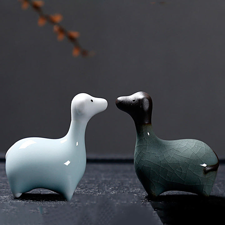 Buddha Stones con diseño del zodíaco chino, cerámica, té, mascota, decoración del hogar