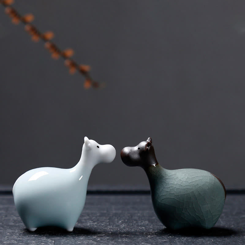 Buddha Stones con diseño del zodíaco chino, cerámica, té, mascota, decoración del hogar