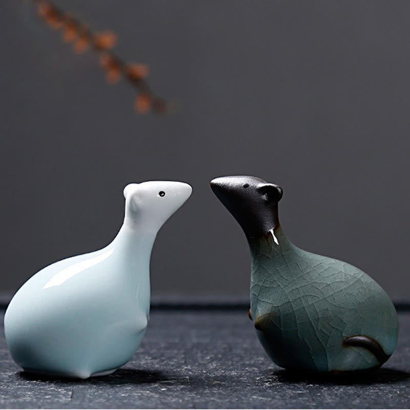 Buddha Stones con diseño del zodíaco chino, cerámica, té, mascota, decoración del hogar