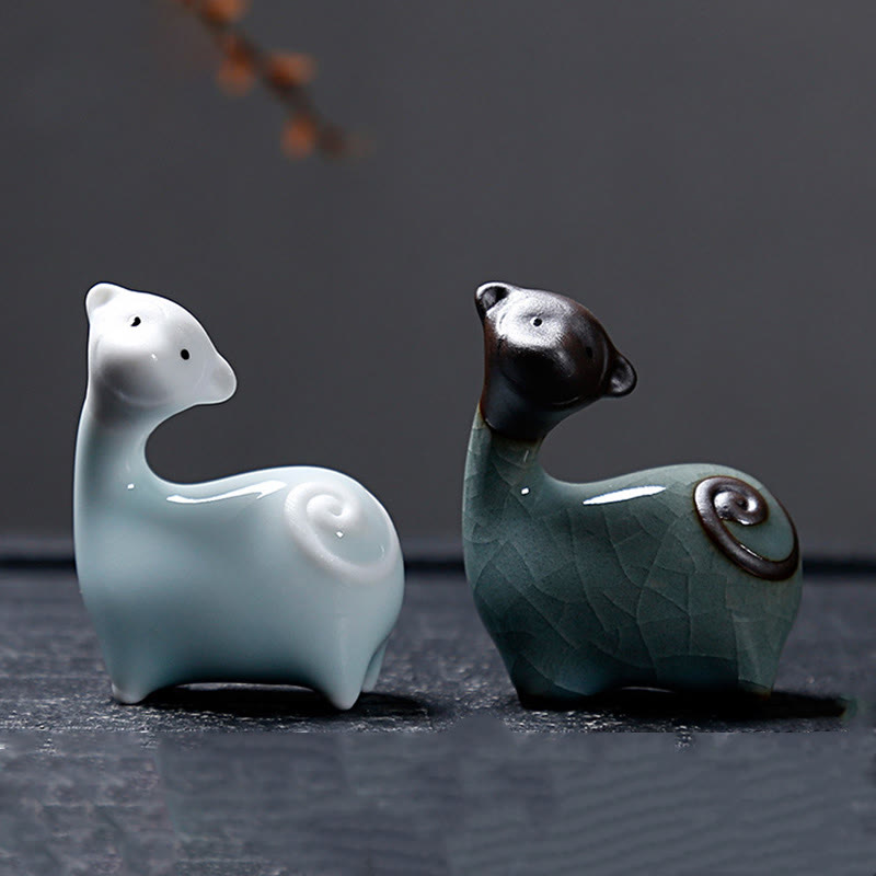 Buddha Stones con diseño del zodíaco chino, cerámica, té, mascota, decoración del hogar