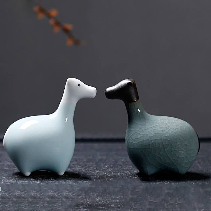 Buddha Stones con diseño del zodíaco chino, cerámica, té, mascota, decoración del hogar