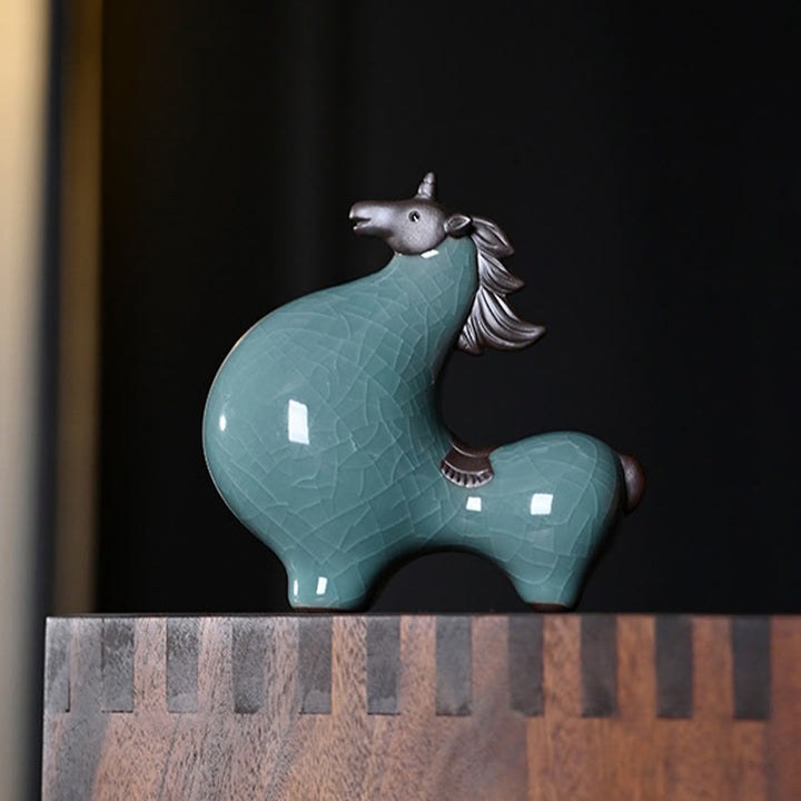 Buddha Stones Cabeza Abajo Arriba Caballo Cerámica Éxito Libertad Decoración del Hogar