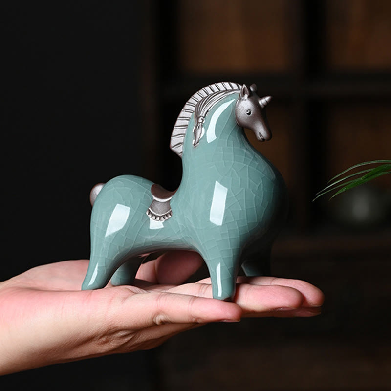 Buddha Stones Cabeza Abajo Arriba Caballo Cerámica Éxito Libertad Decoración del Hogar