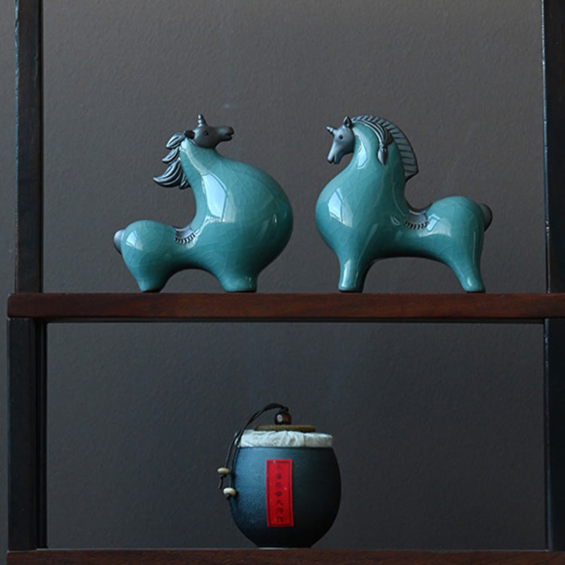Buddha Stones Cabeza Abajo Arriba Caballo Cerámica Éxito Libertad Decoración del Hogar