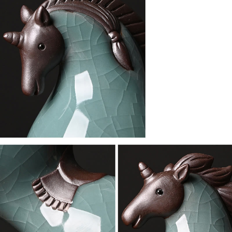 Buddha Stones Cabeza Abajo Arriba Caballo Cerámica Éxito Libertad Decoración del Hogar