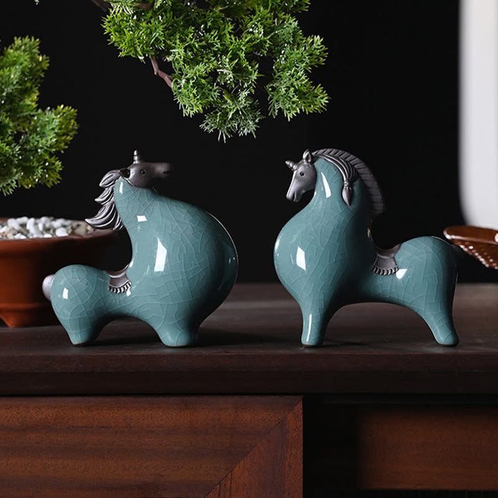 Buddha Stones Cabeza Abajo Arriba Caballo Cerámica Éxito Libertad Decoración del Hogar