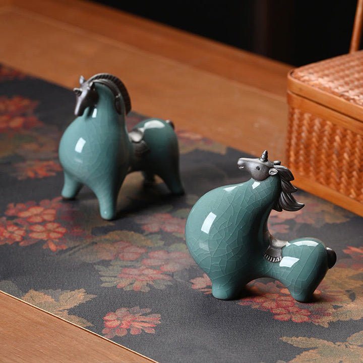 Buddha Stones Cabeza Abajo Arriba Caballo Cerámica Éxito Libertad Decoración del Hogar