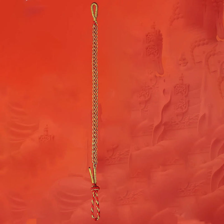 Pulsera de la suerte con hilo rojo y amarillo y Buddha Stones