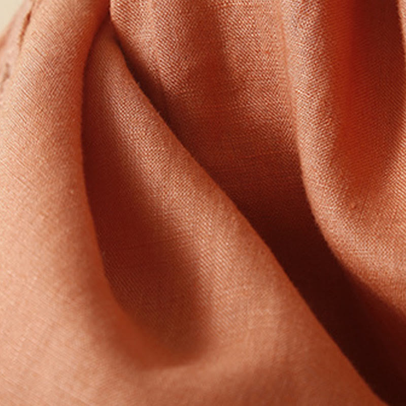 Pantalones de lino con bordado de flores en los laterales y bolsillos para mujer con Buddha Stones