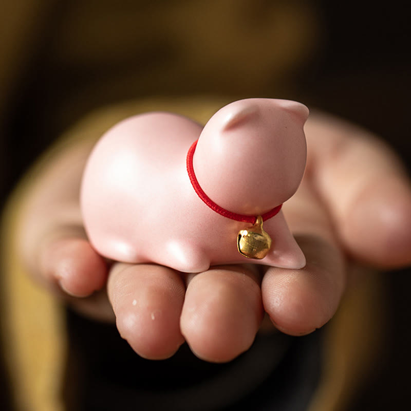 Figura decorativa de cerámica para escritorio del hogar con forma de gato acostado de pie y Buddha Stones - image 22