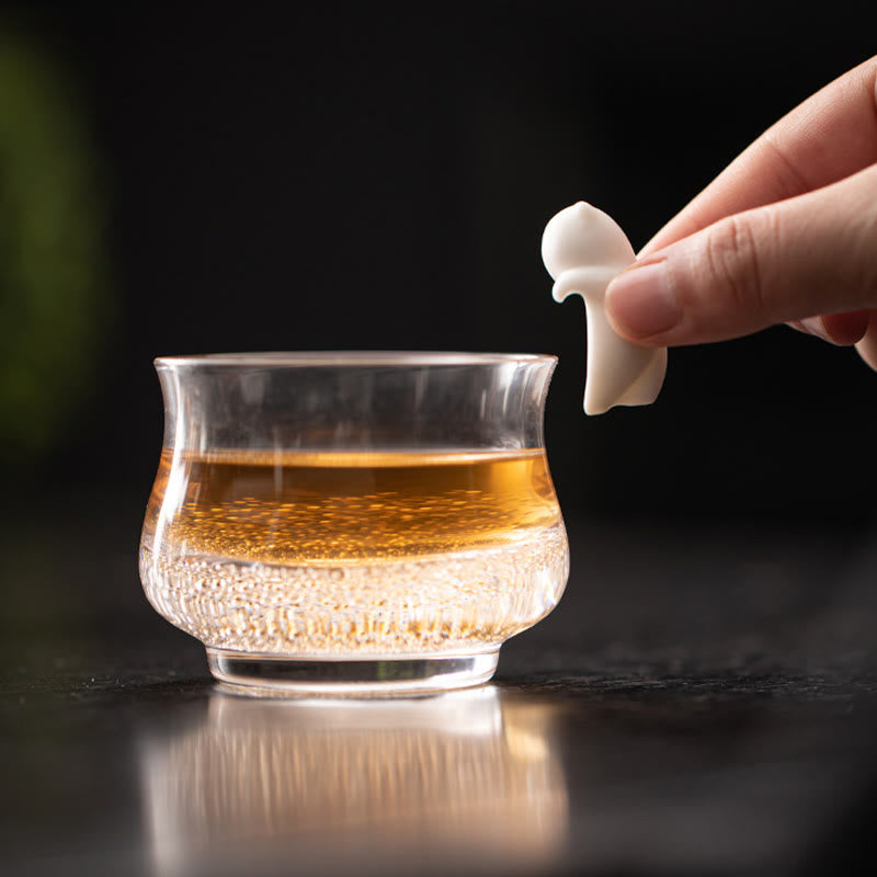 Figura decorativa de cerámica para escritorio del hogar con forma de gato blanco colgante de Buddha Stones - image 8