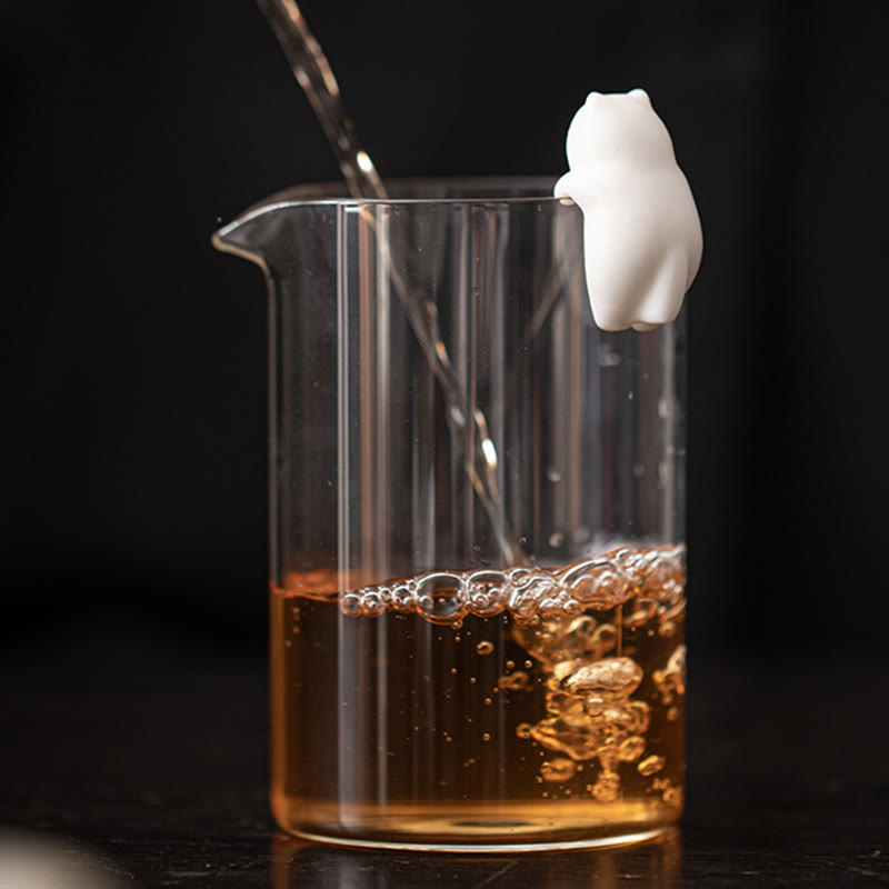 Figura decorativa de cerámica para escritorio del hogar con forma de gato blanco colgante de Buddha Stones - image 10