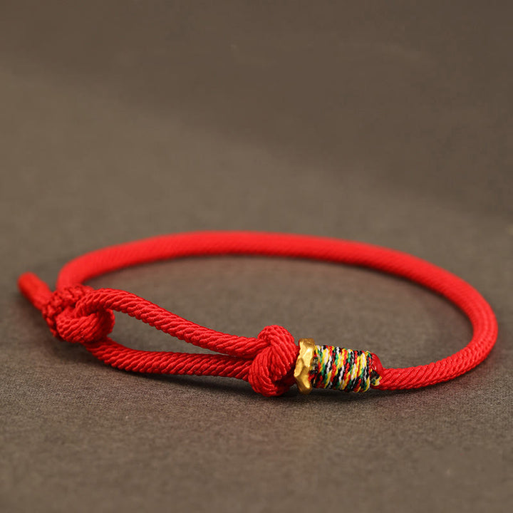 Pulsera de la suerte con monedas de plata de ley 999 y hilo rojo de Buddha Stones en plata de ley 925