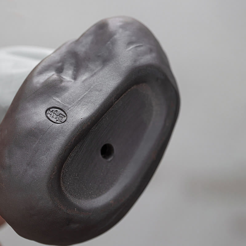 Colador de cerámica con forma de monje zen y piedras de Buddha Stones , accesorio para té, figurita decorativa para el hogar