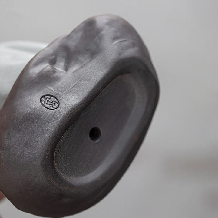 Colador de cerámica con forma de monje zen y piedras de Buddha Stones , accesorio para té, figurita decorativa para el hogar