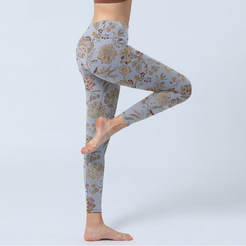 Leggings de yoga para mujer con estampado de flores, Buddha Stones - image 4