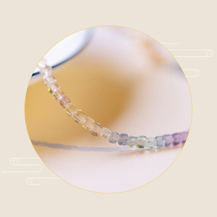 Pulsera de cobre chapada en oro de 14 k con cuentas ultrafinas de fluorita de 2,5 mm y Buddha Stones