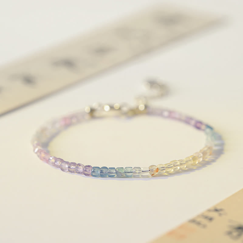 Pulsera de cobre chapada en oro de 14 k con cuentas ultrafinas de fluorita de 2,5 mm y Buddha Stones