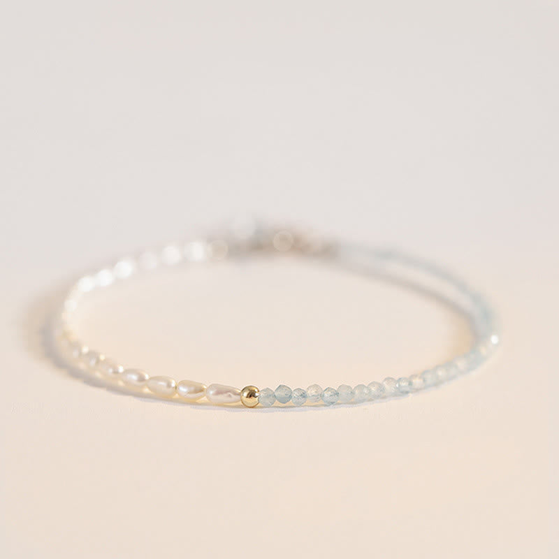 Pulsera de la sabiduría de cobre bañada en oro de 14 k con cuentas ultrafinas de turquesa y Buddha Stones de 2 mm