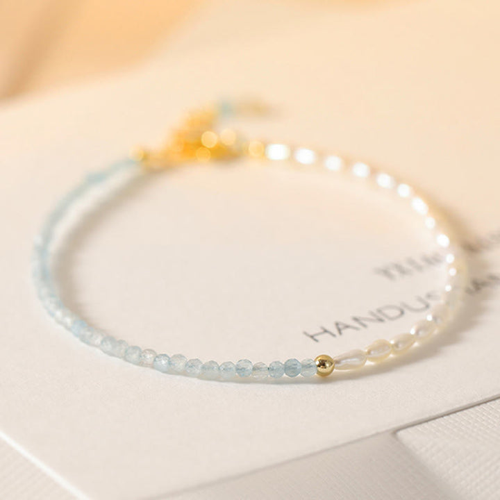 Pulsera de la sabiduría de cobre bañada en oro de 14 k con cuentas ultrafinas de turquesa y Buddha Stones de 2 mm