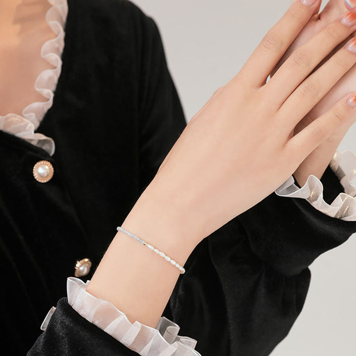 Pulsera de la sabiduría de cobre bañada en oro de 14 k con cuentas ultrafinas de turquesa y Buddha Stones de 2 mm