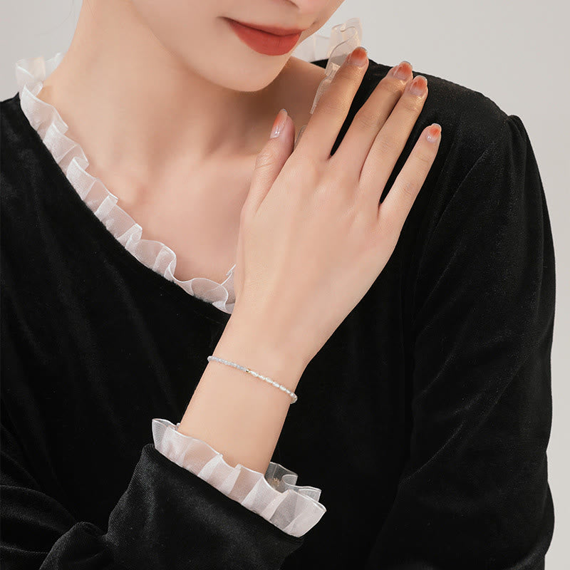 Pulsera de la sabiduría de cobre bañada en oro de 14 k con cuentas ultrafinas de turquesa y Buddha Stones de 2 mm