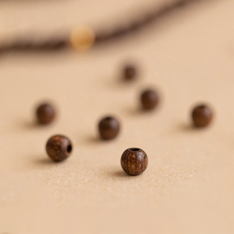 Pulsera protectora con cuentas de cobre bañadas en oro de 14 quilates y sándalo ultrafinas de 4 mm y Buddha Stones