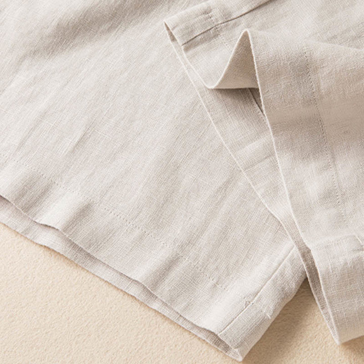 Pantalones anchos de lino y algodón de color liso para mujer con bolsillos y Buddha Stones - image 28