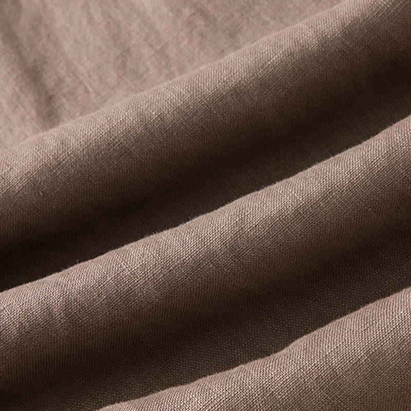 Pantalones anchos de lino y algodón de color liso para mujer con bolsillos y Buddha Stones - image 21