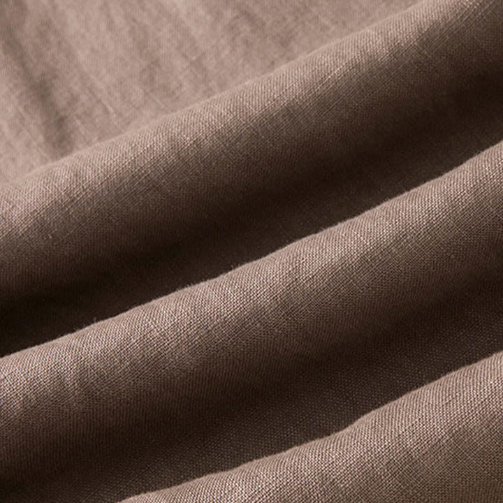 Pantalones anchos de lino y algodón de color liso para mujer con bolsillos y Buddha Stones - image 21